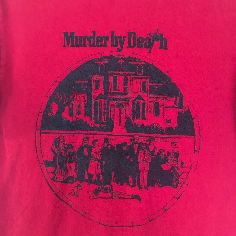 Murder by death red graphic tee t-shirt size medium